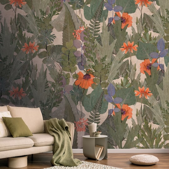 Designs Direct Pressed Flowers Wall Mural